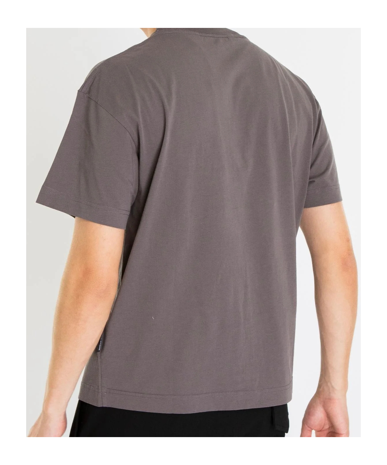 Palm Angels Snake Box Logo T-shirt In Gray