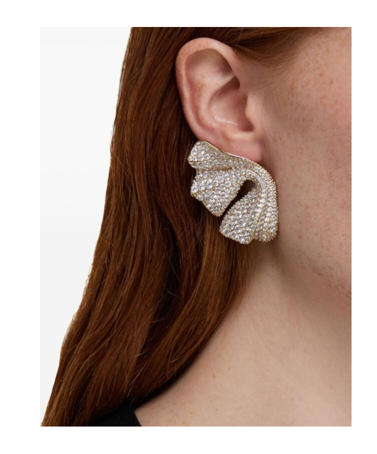 Ferragamo Drape Earrings In Yellow
