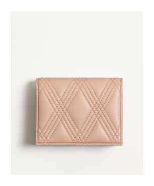 Valentino Garavani Garavani Quiltie 67 Wallet In Quilted Nappa Woman Rose Cannelle Uni In Cinnamon Rose