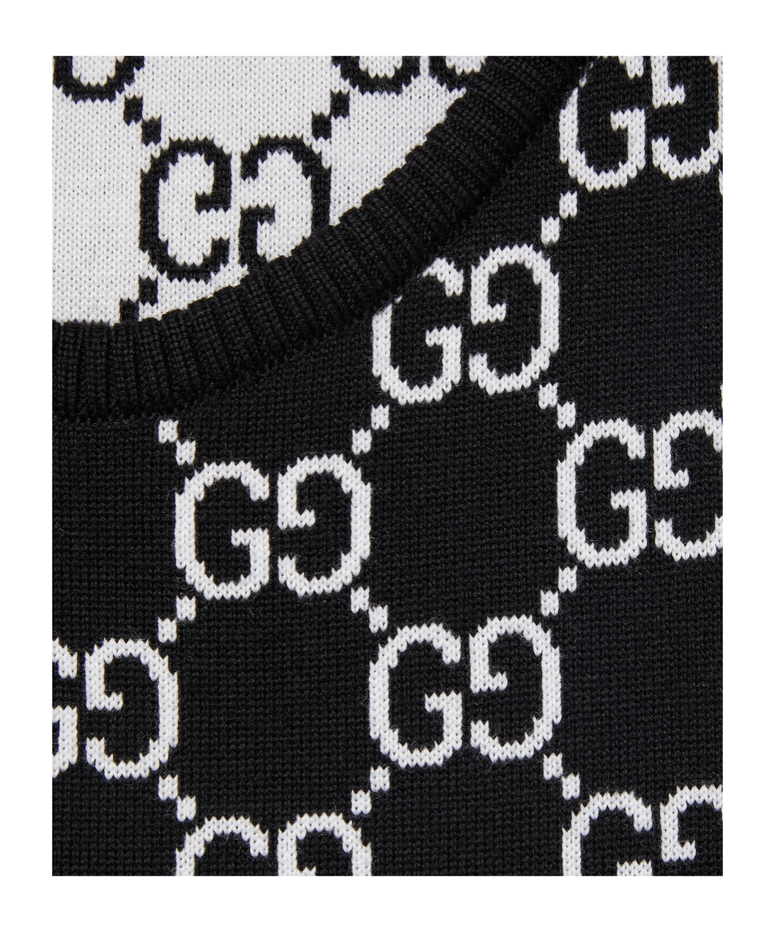 Gucci Gg Jacquard Mini Dress In Black