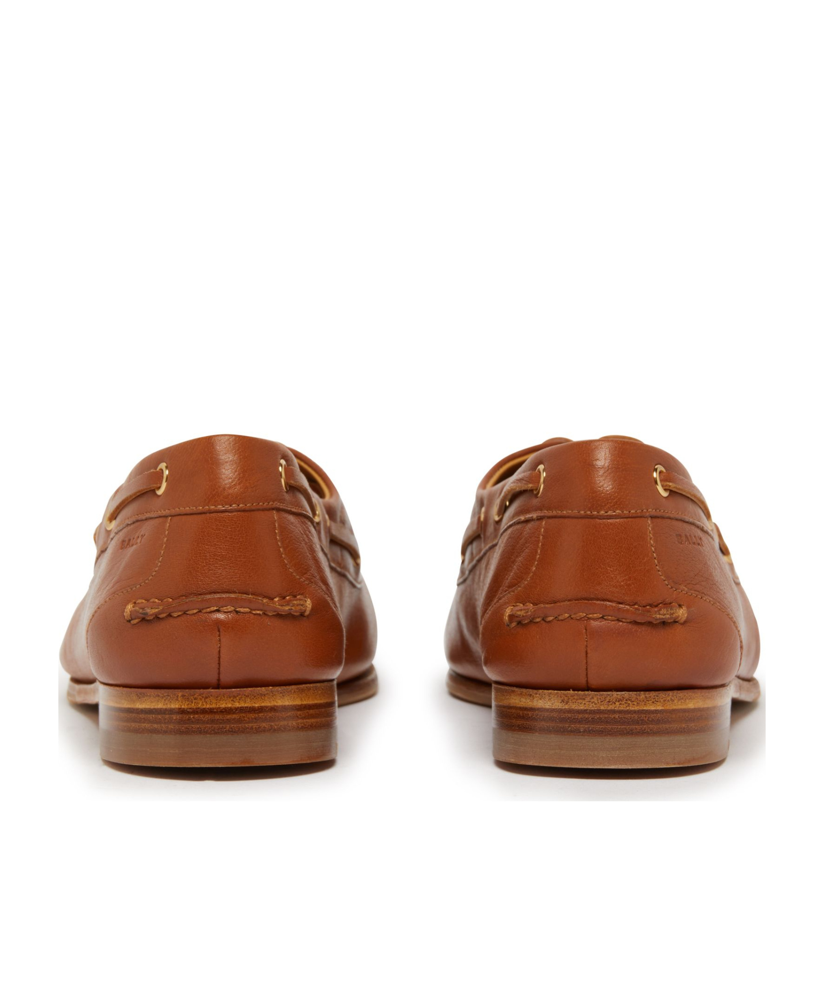 Bally Round Toe Flat Shoes In Brown