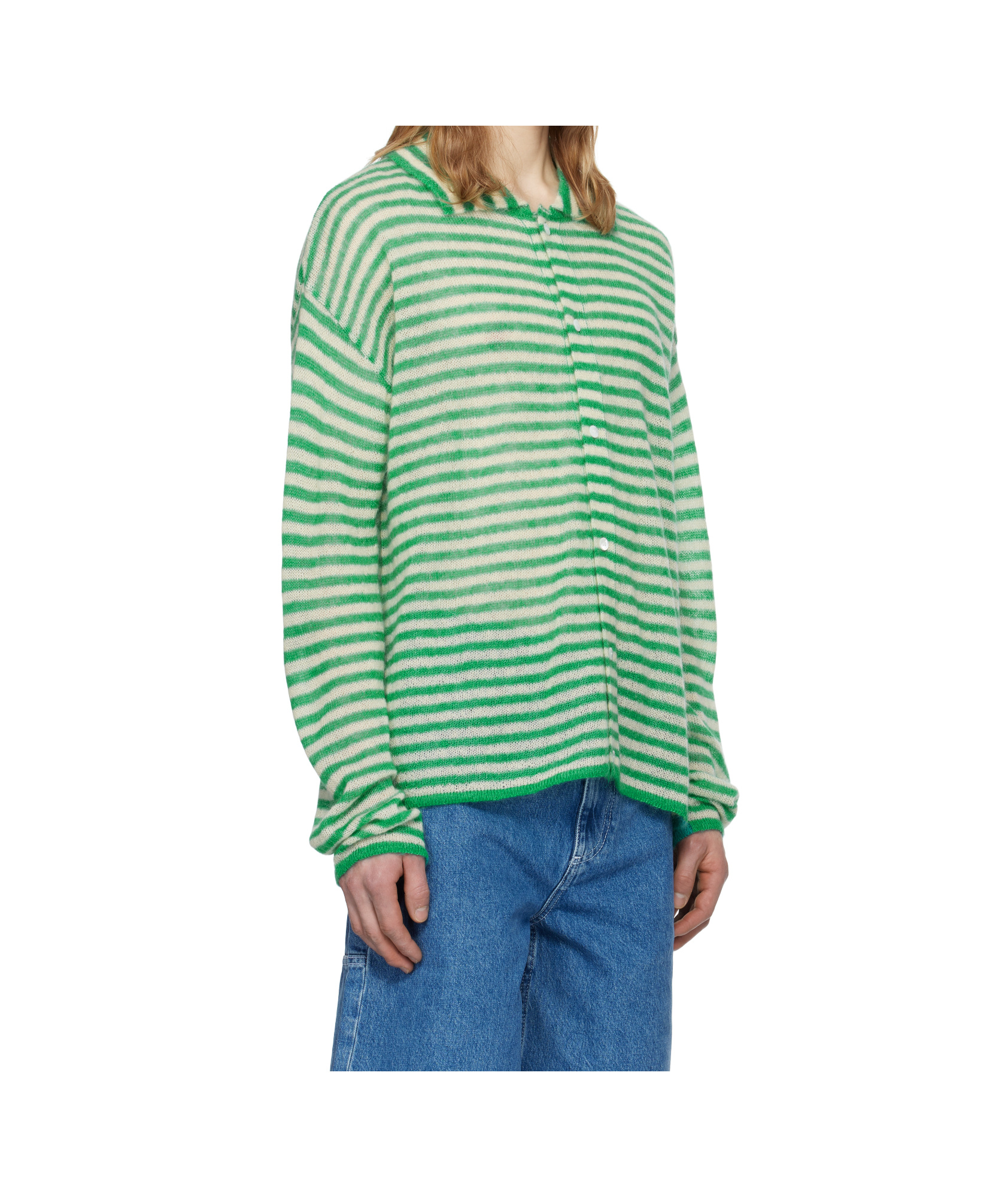 Sunnei Long-sleeved Cardigan In Green