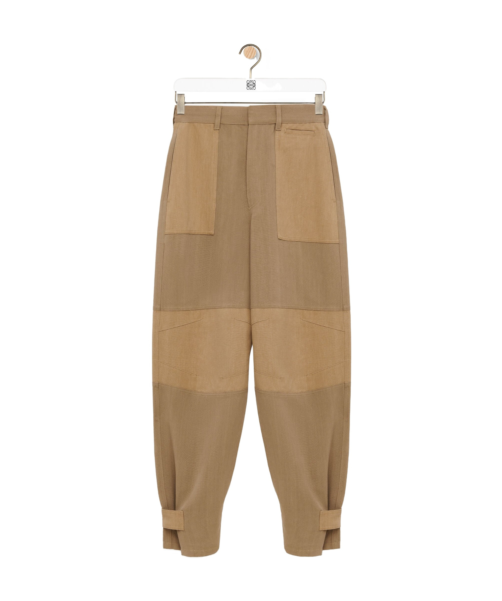 Loewe Mid-waist Work Casual Pants In Brown