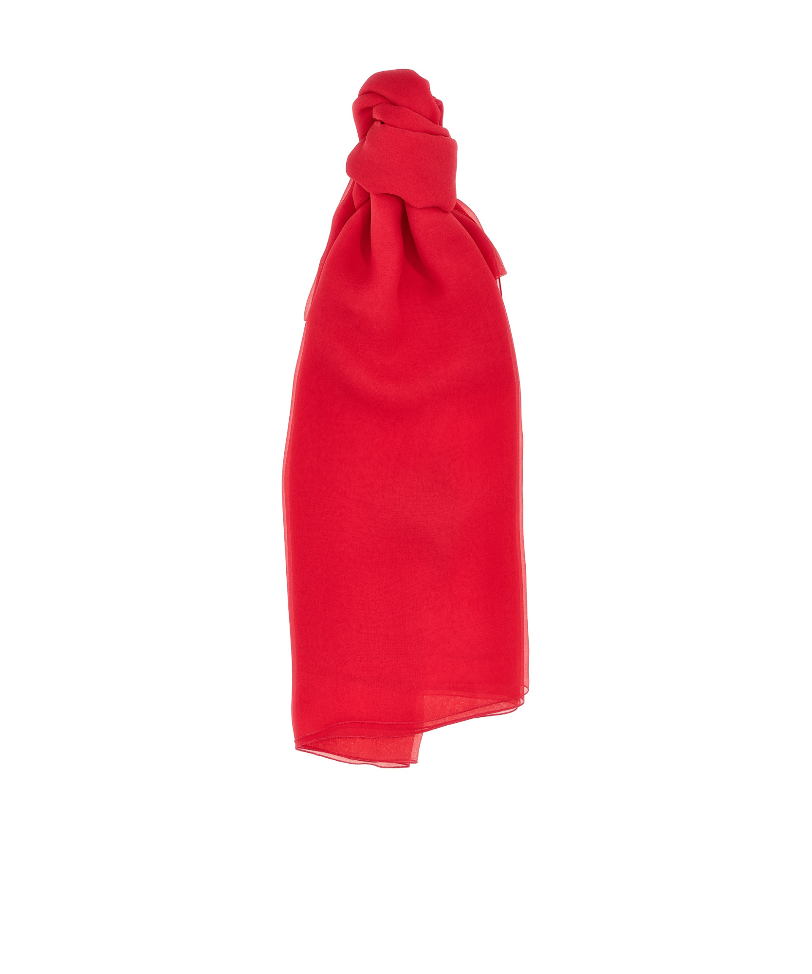 Alberta Ferretti Lightweight Silk Stole Soft Texture In Red