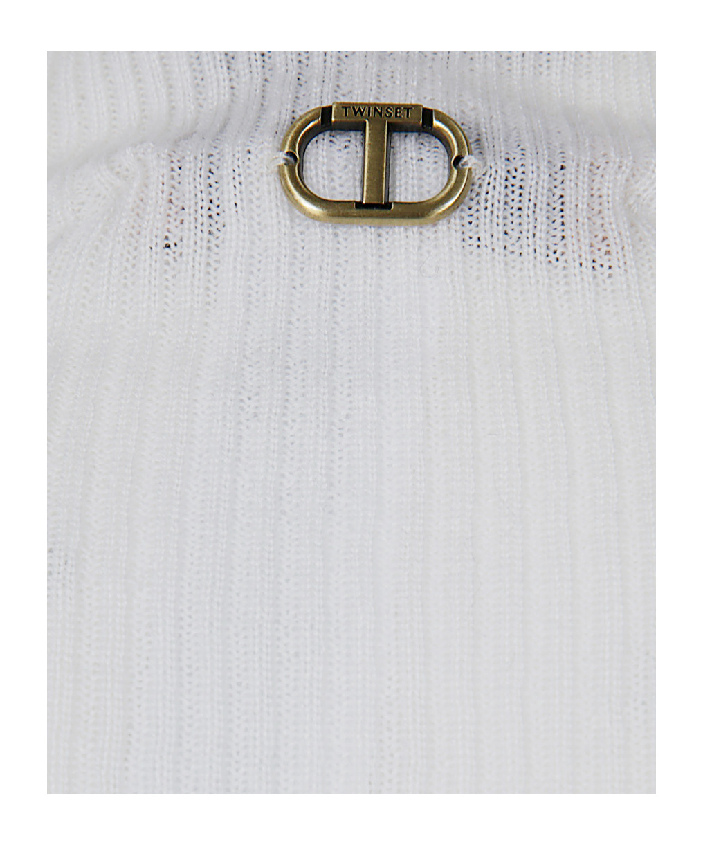 Shop Twinset Wool Sweater In White