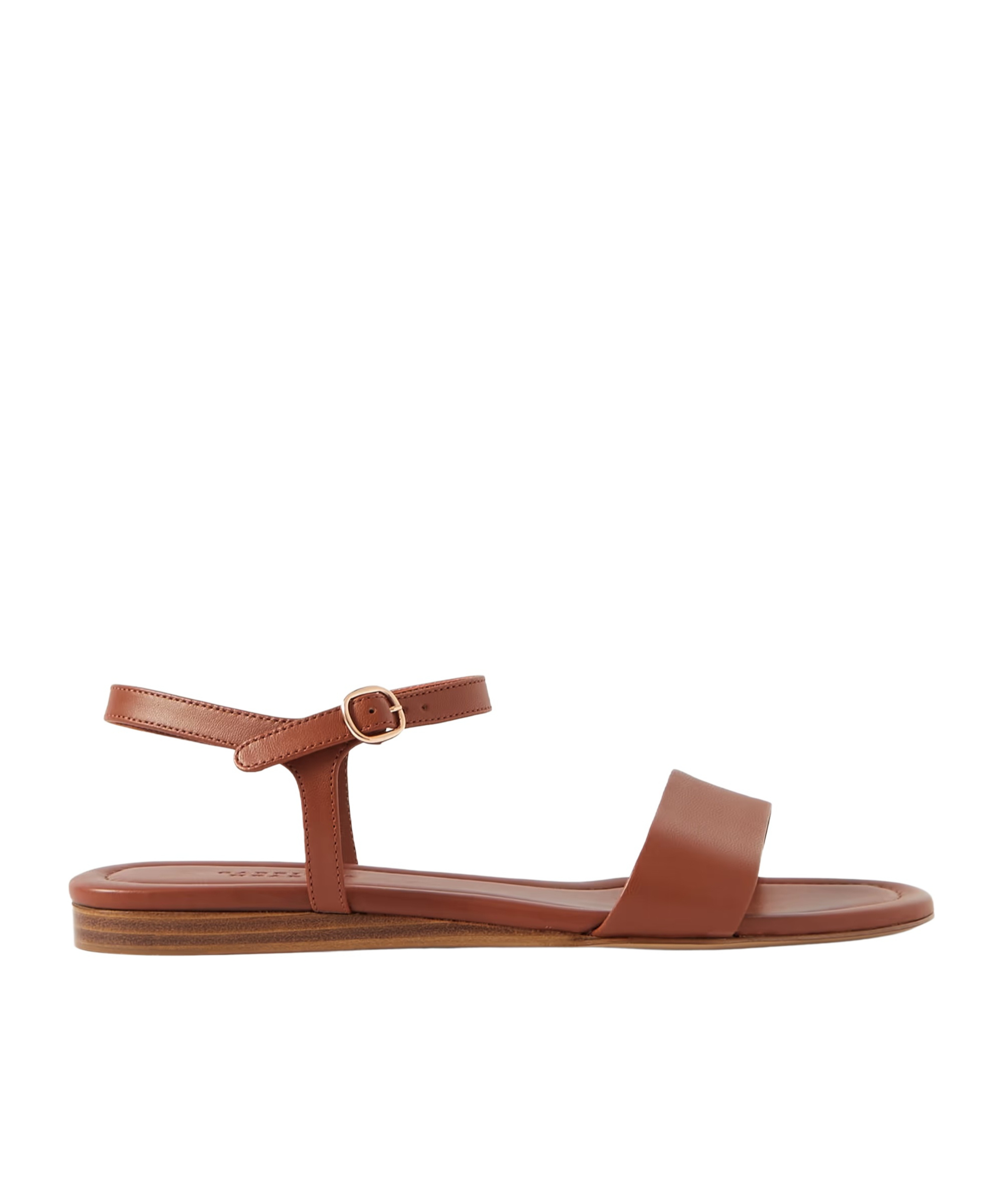 Gabriela Hearst Round-toe Flat Sandals In Brown