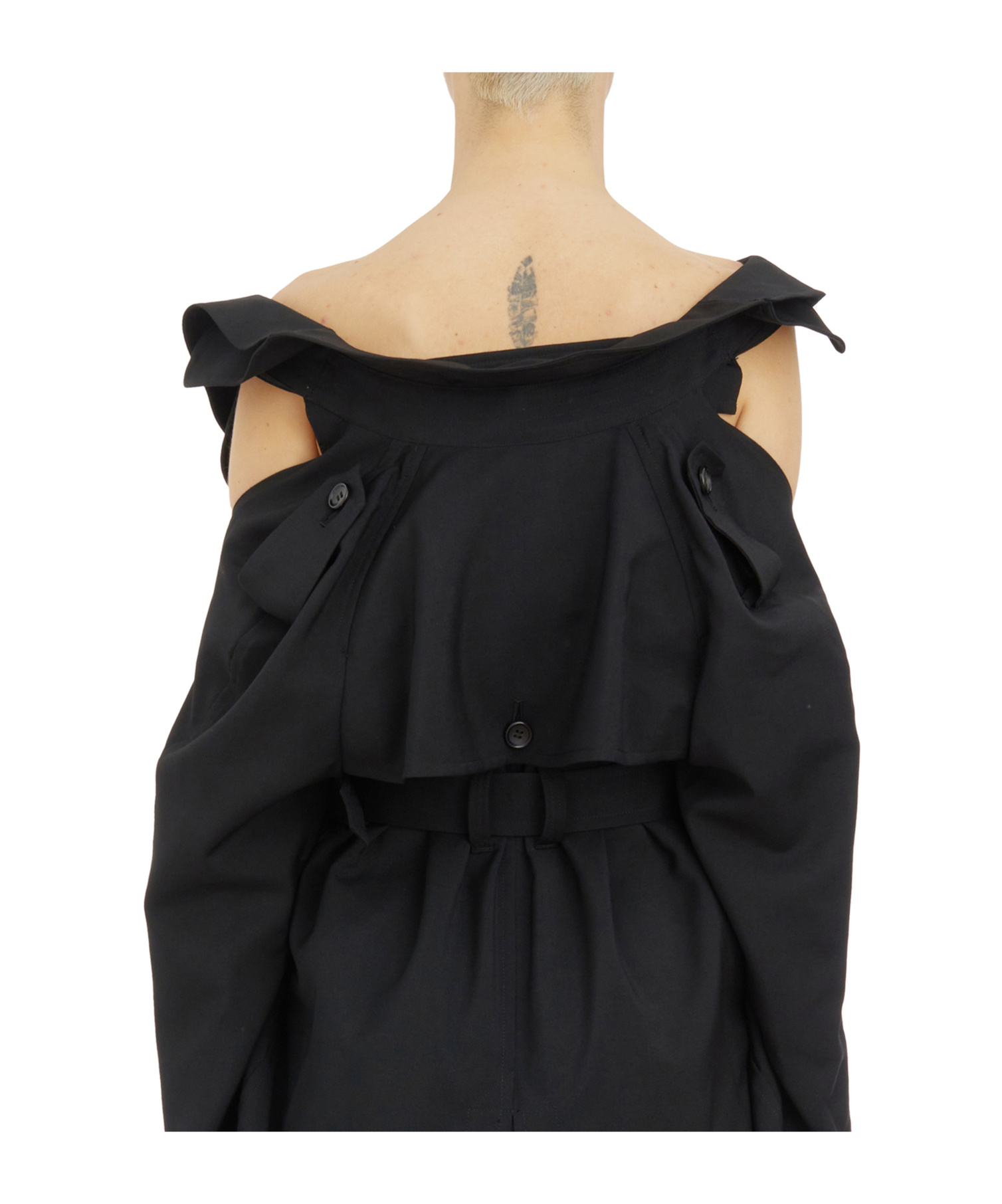 Junya Watanabe Strapless Windbreaker In Black