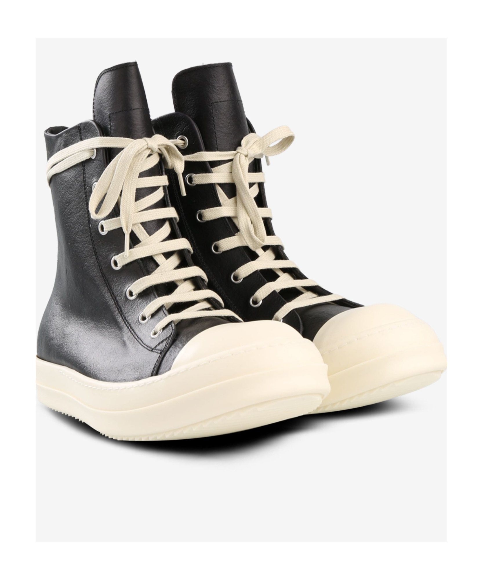 Rick Owens Black Hollywood Mega Bumper Sneakers In Black