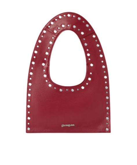 Gimaguas Studded Shoulder Bag In White
