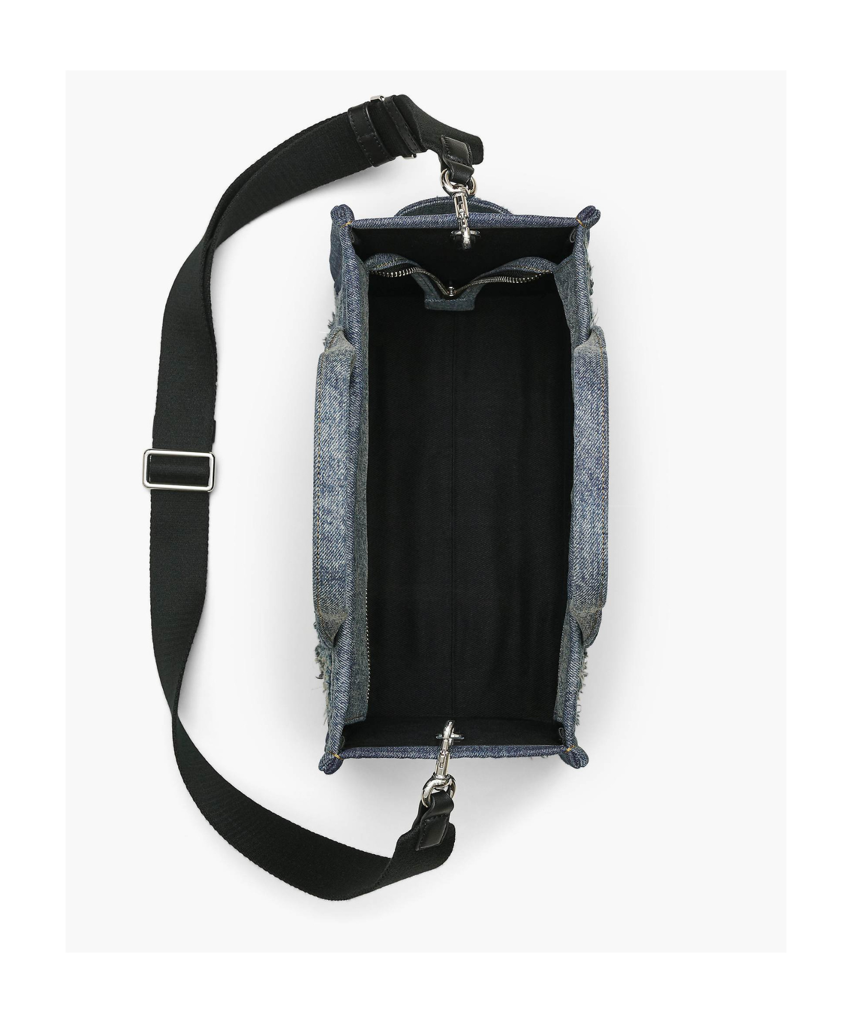 Marc Jacobs The Denim Medium Rip And Repair Tote Bag In Black