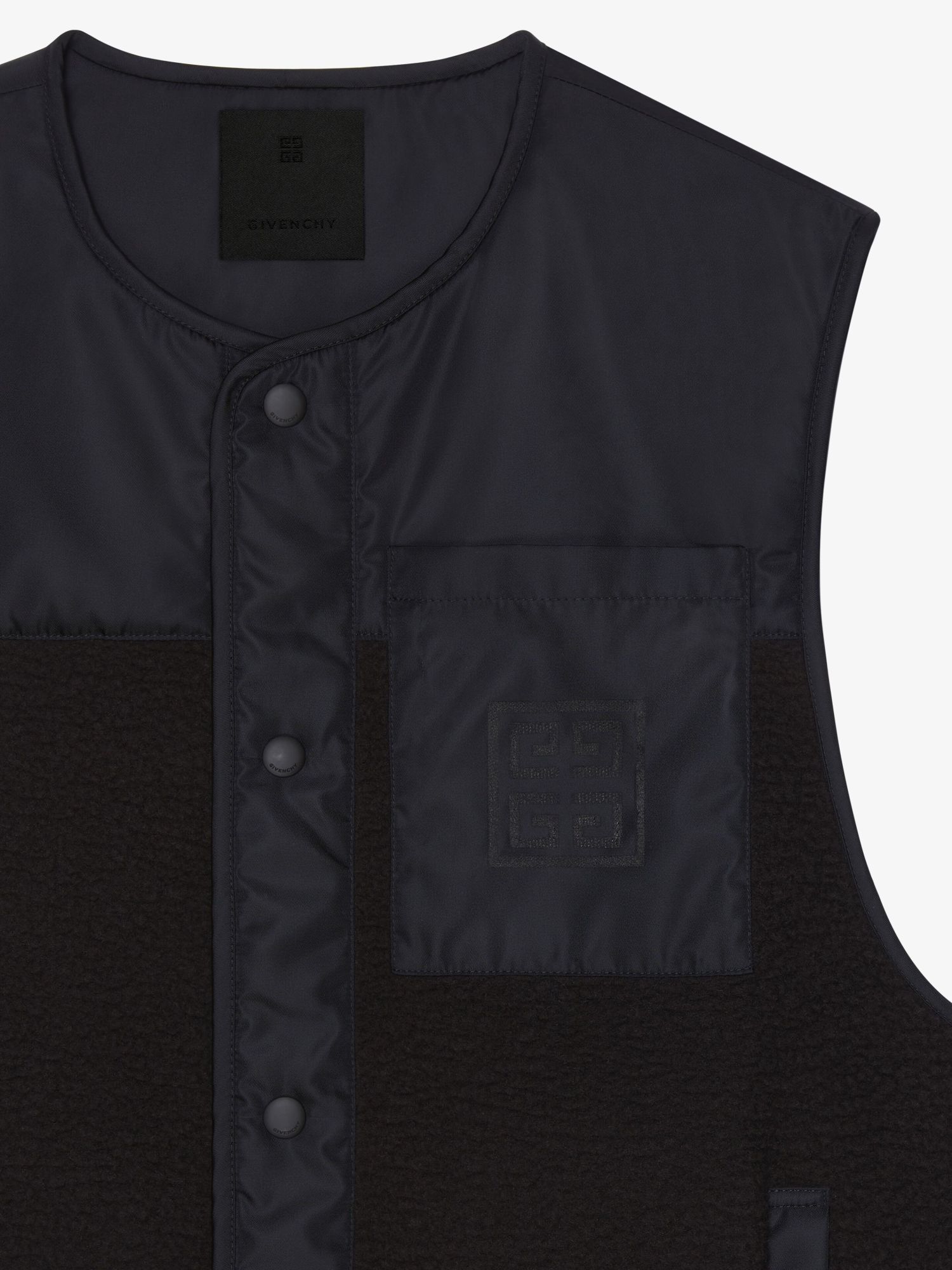 Givenchy Waistcoat In Mixed Fabrics In Black