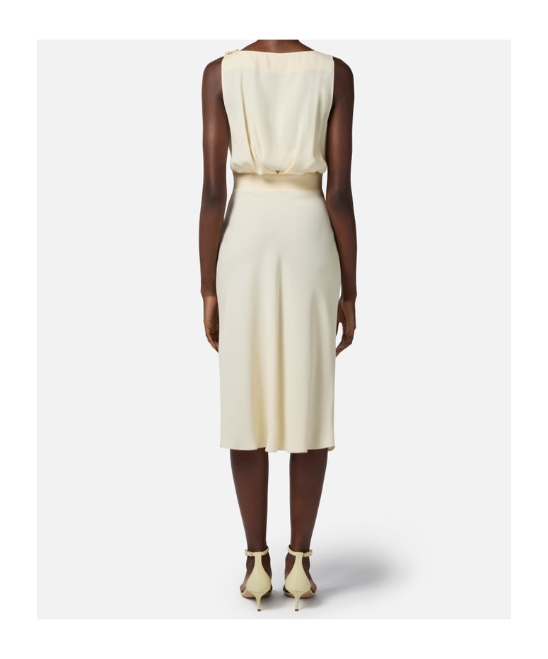 Shop Elisabetta Franchi Corset-detailing Dress In White
