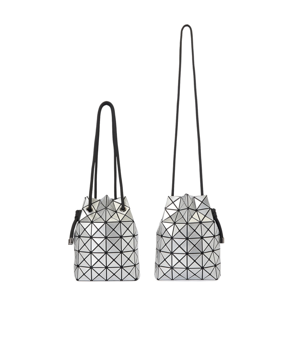 Shop Bao Bao Issey Miyake Wring Geometric Pattern Shoulder Bag In Gray