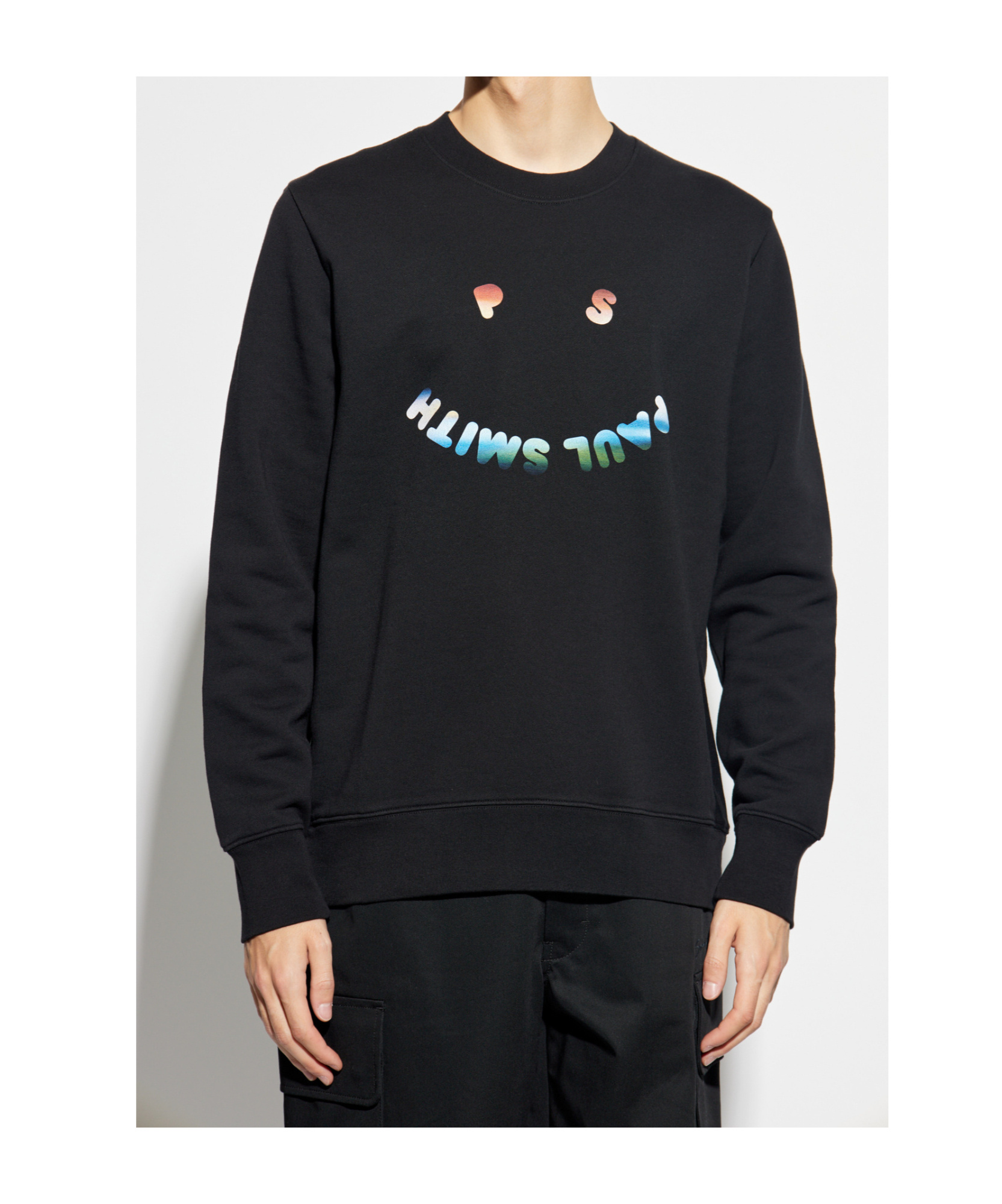 Ps By Paul Smith Happy Gradient-print Sweatshirt In Black