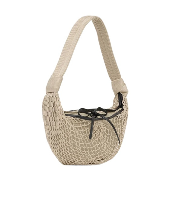 Lemaire Fortune Croissant Shoulder Bag In Nude