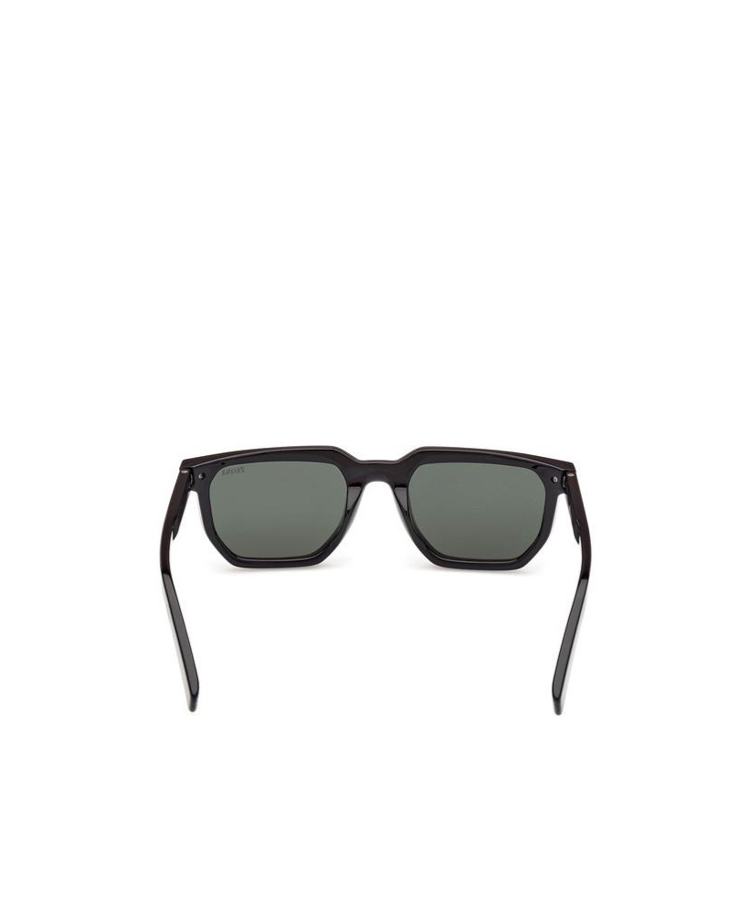 Zegna 54mm Polarized Rectangular Sunglasses In Black