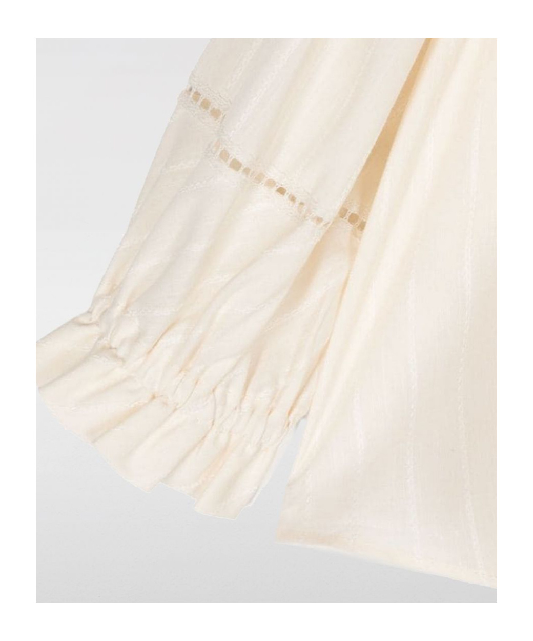 Etro Ruffled Band-collar Blouse In Neutral