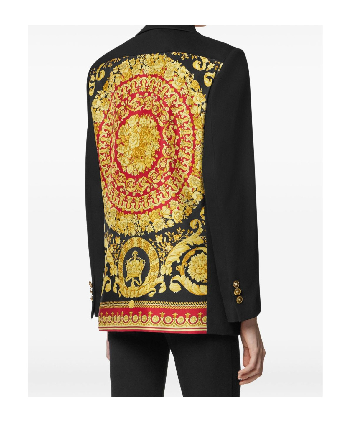 Versace Tailored Jacket With Embellished Back Detail In Black