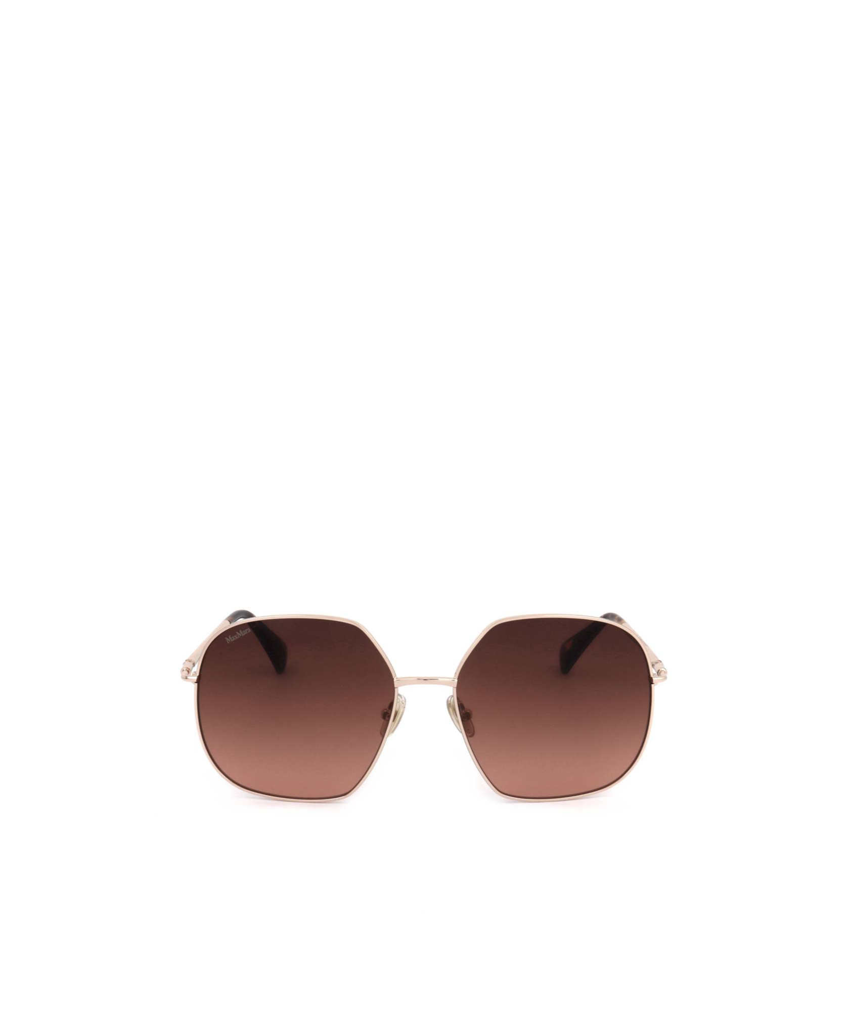 Max Mara Full Frame Sunglasses In Gold