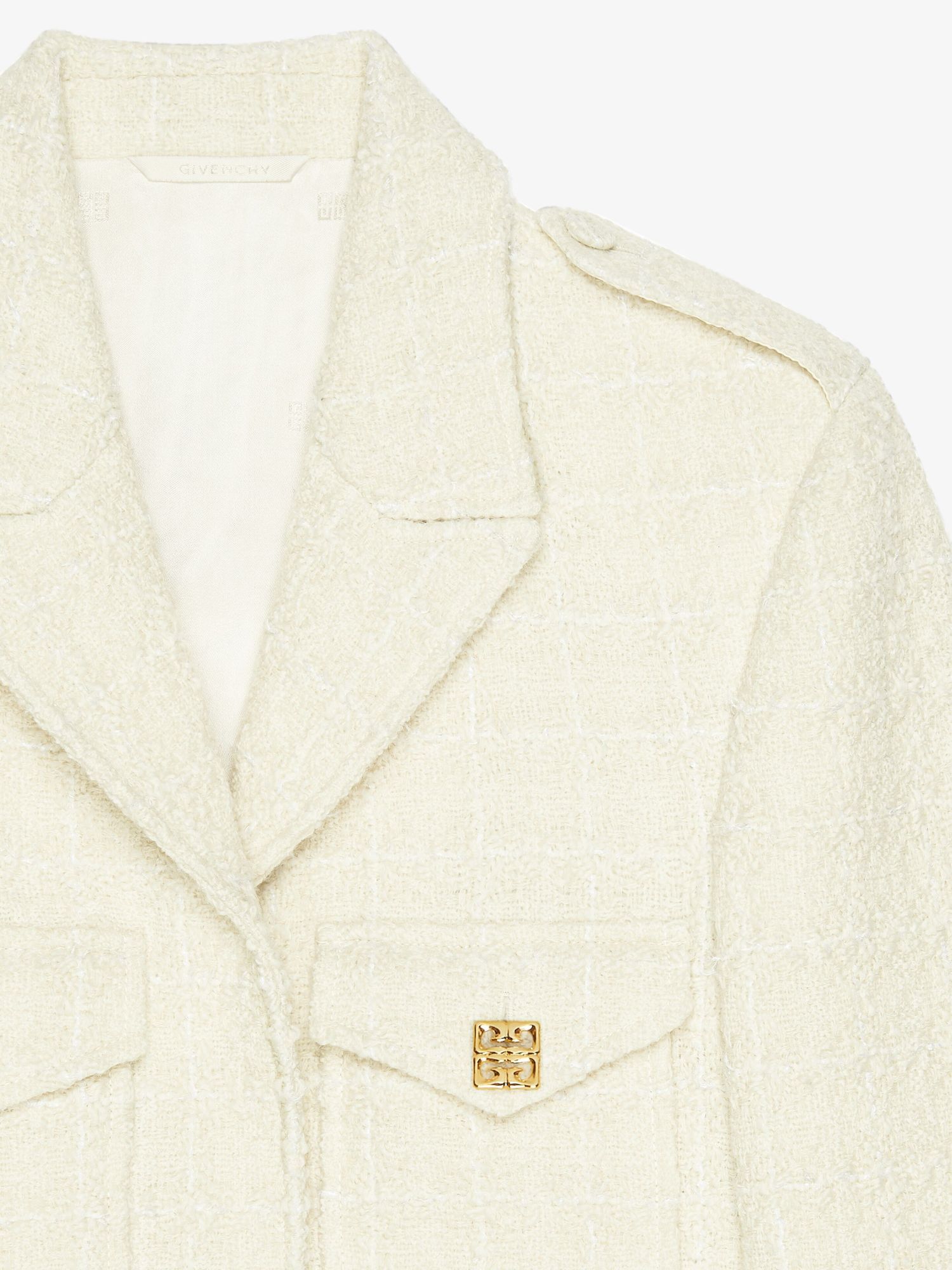 Givenchy Single-breasted Cropped Blazer In White