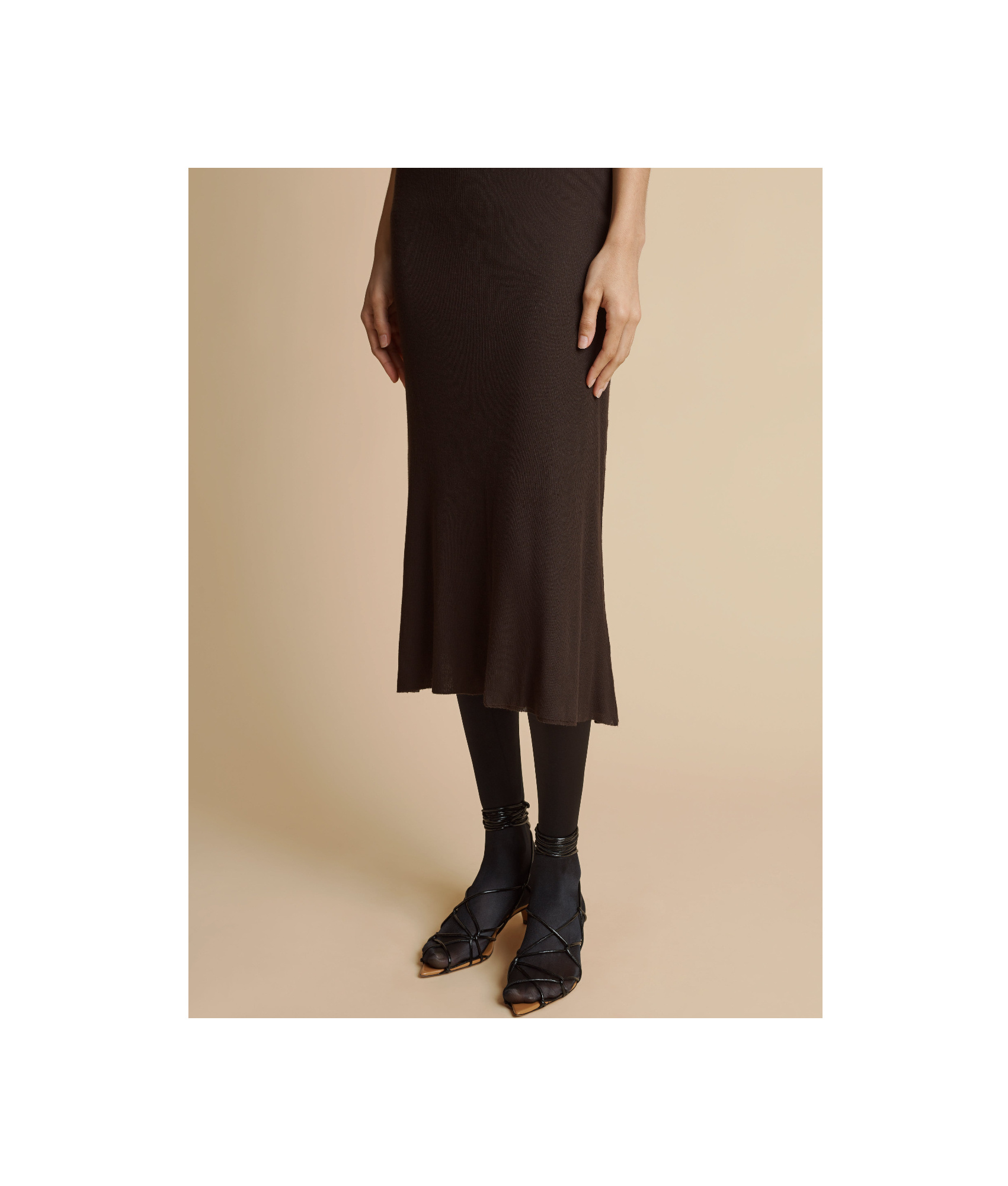 Shop Khaite Skirt With Rough Hem In Black