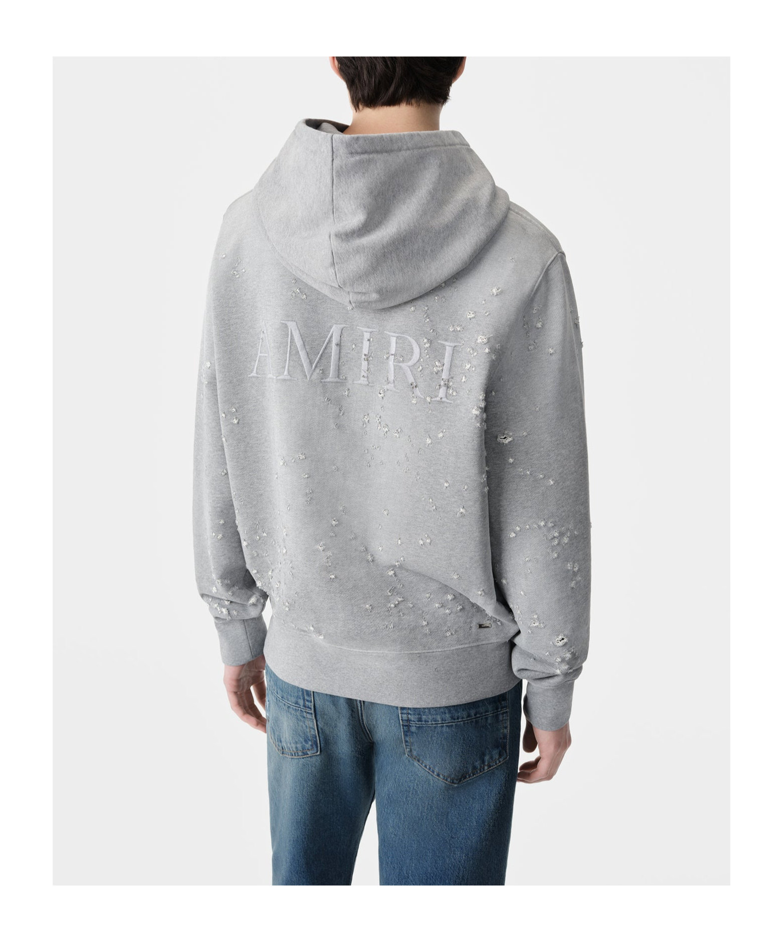 Amiri Long-sleeved Sweater In Gray