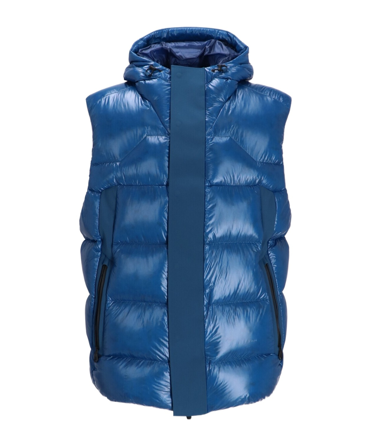 Hugo Boss Zippered Vest In Blue