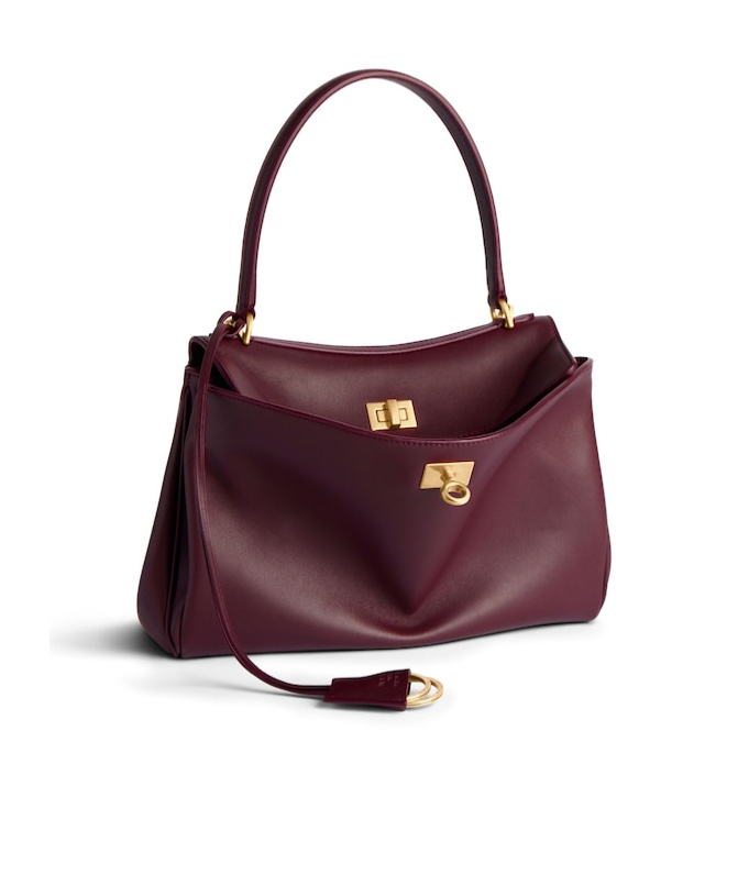 Balenciaga Women's Rodeo Small Handbag In Dkburgundy