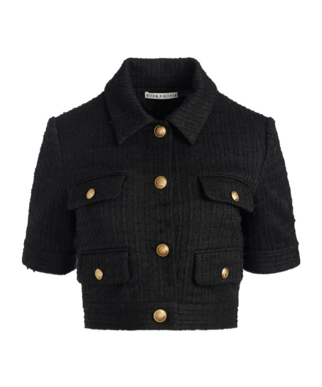 Alice And Olivia Elle Jacket In Black