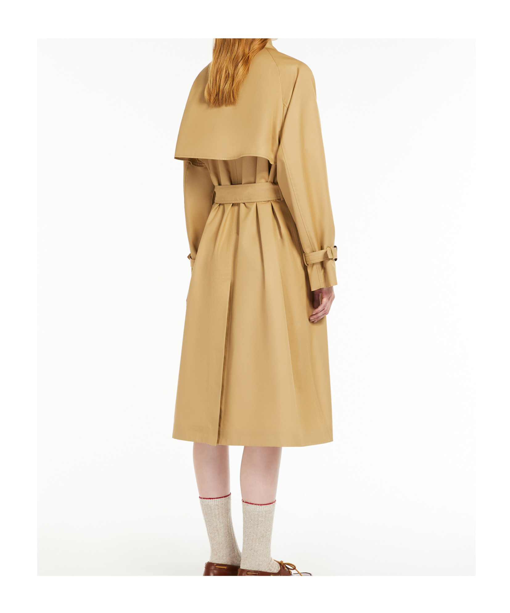 Weekend Max Mara Canasta Reversible Gabardine Trench Coat In Nude