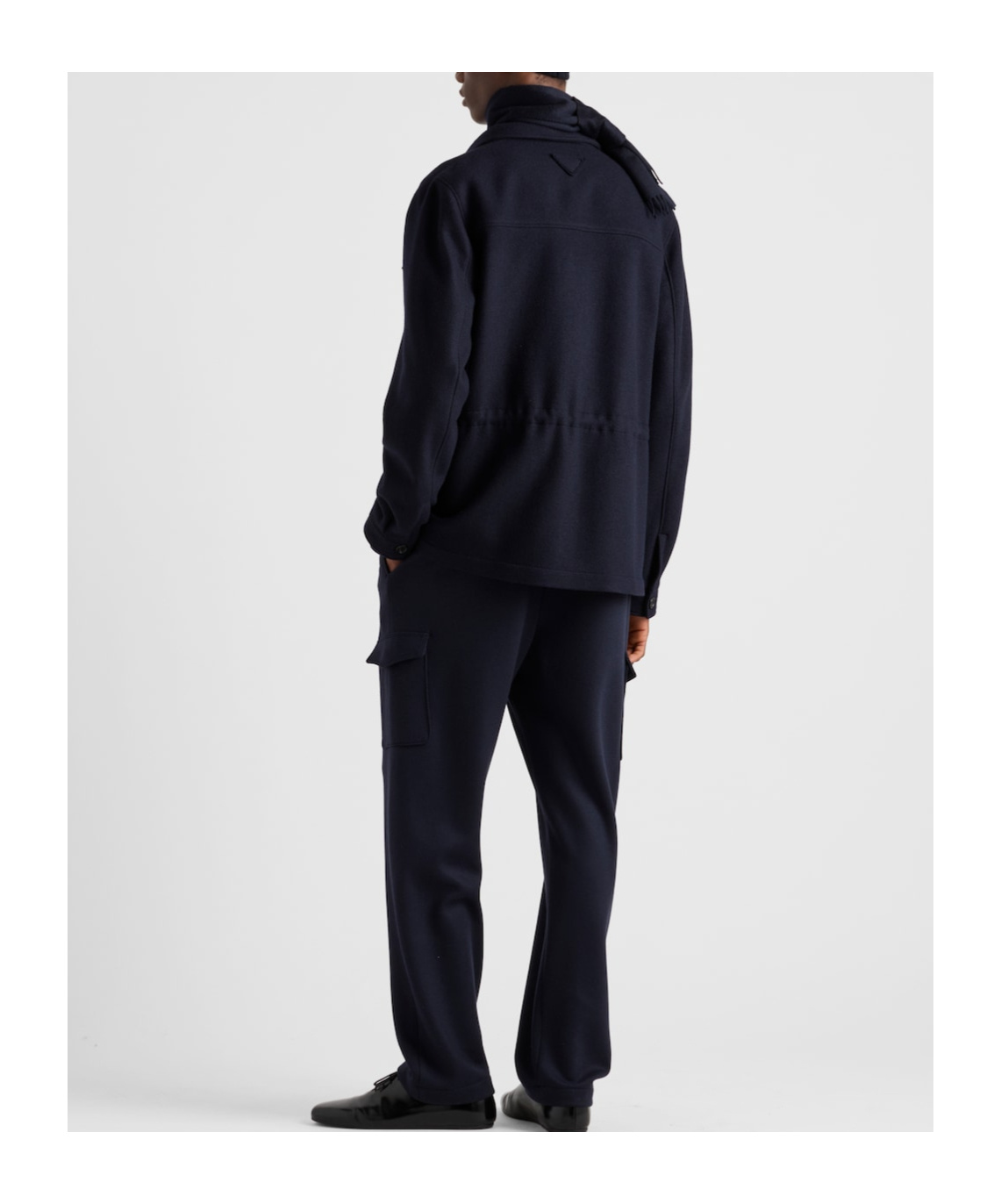 Prada Cashmere-wool Cargo Sweatpants In Blue