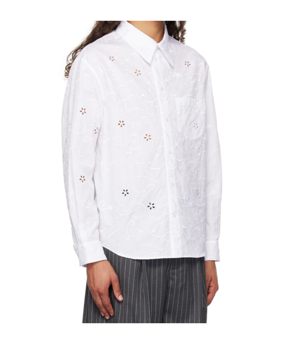 Simone Rocha White Classic Fit Shirt