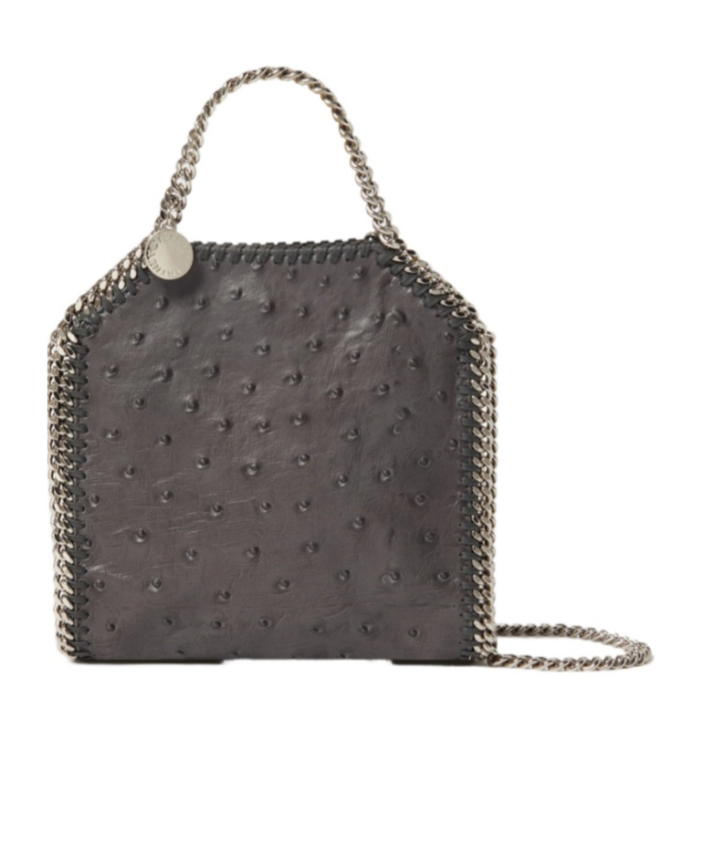 Stella Mccartney Tiny Falabella Chain Medallion Tote Bag In Black