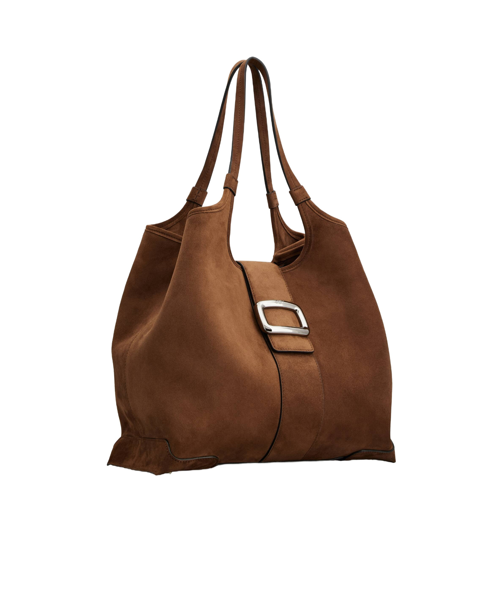 Roger Vivier Viv' Choc Medium Shopping Bag In Suede