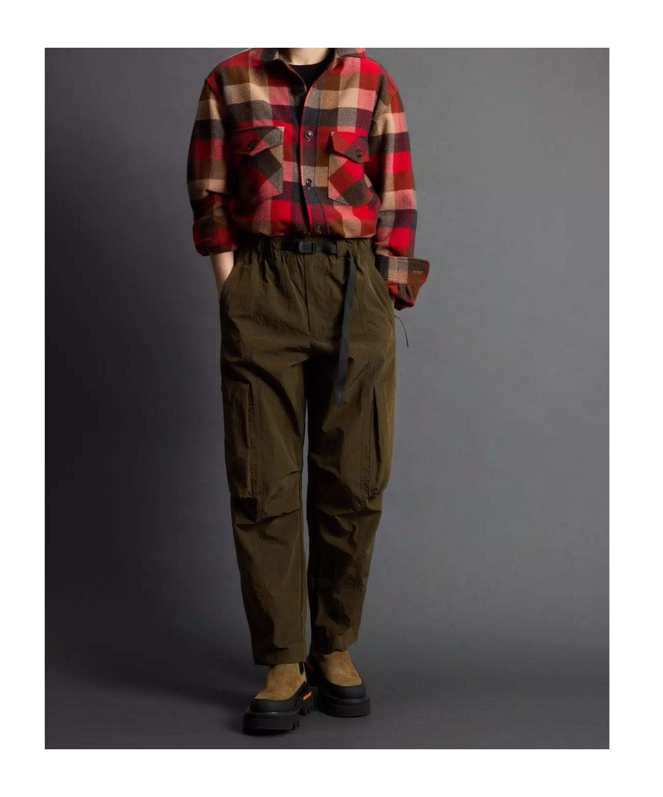Woolrich Belt Casual Pants In Green