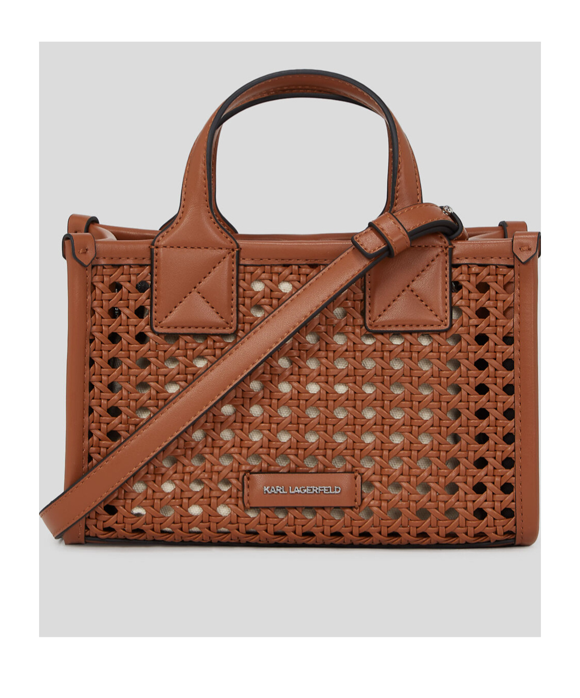 Karl Lagerfeld Small K/skuare Bag In Dark Tan