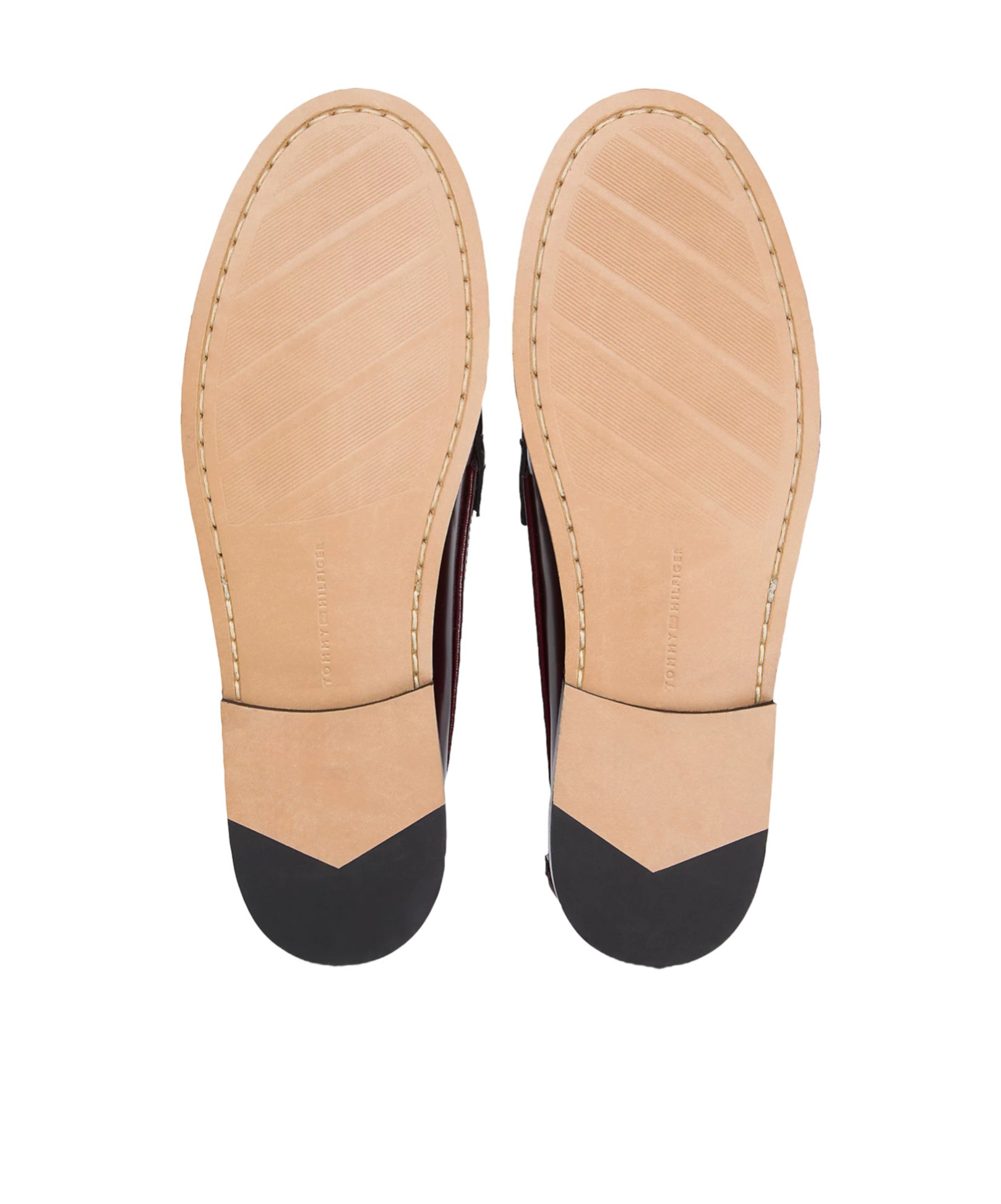 Tommy Hilfiger Patent Leather Cushioned Loafers In Brown