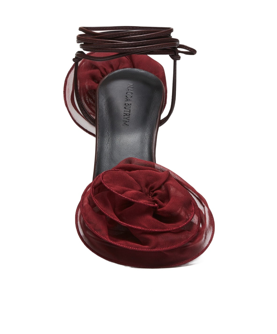 Magda Butrym Double Flower Sandals In Black