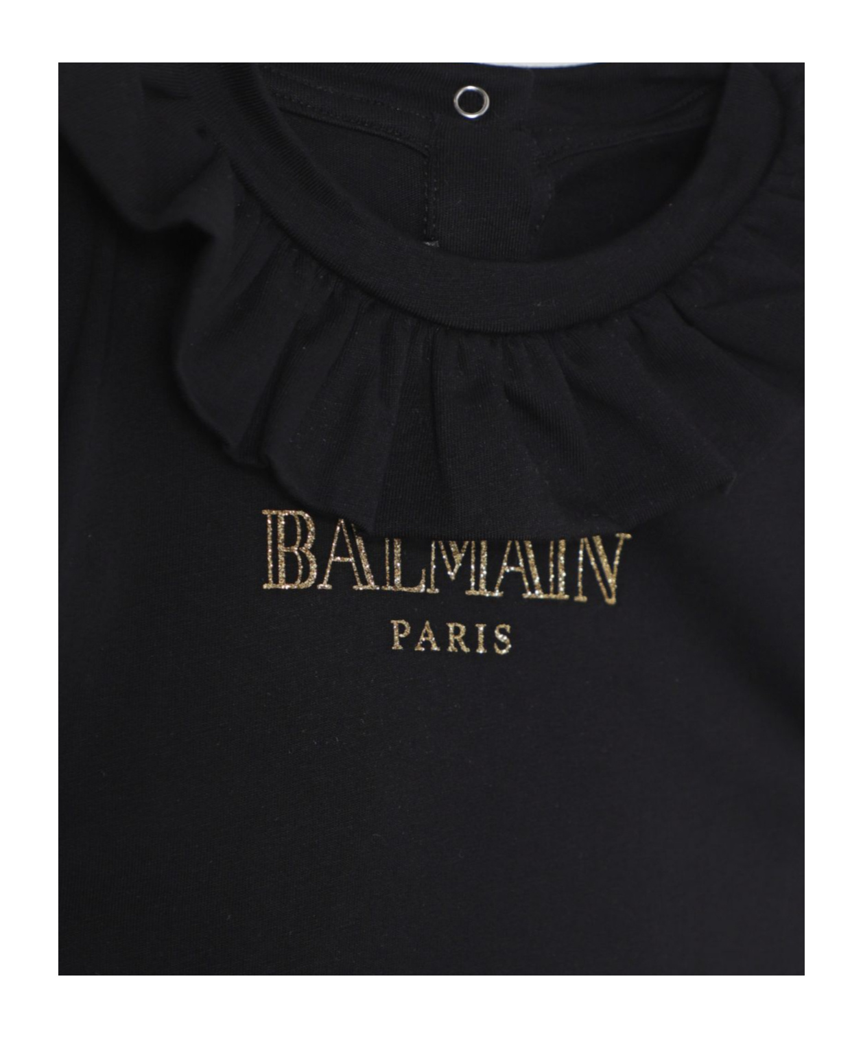 Balmain Glittered-logo T-shirt In Black