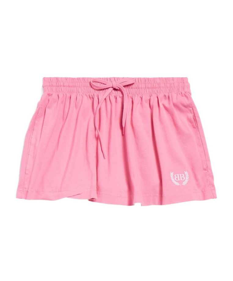 Balenciaga Women's Laurel Classic Football Shorts Mini Skirt In Baby Pink
