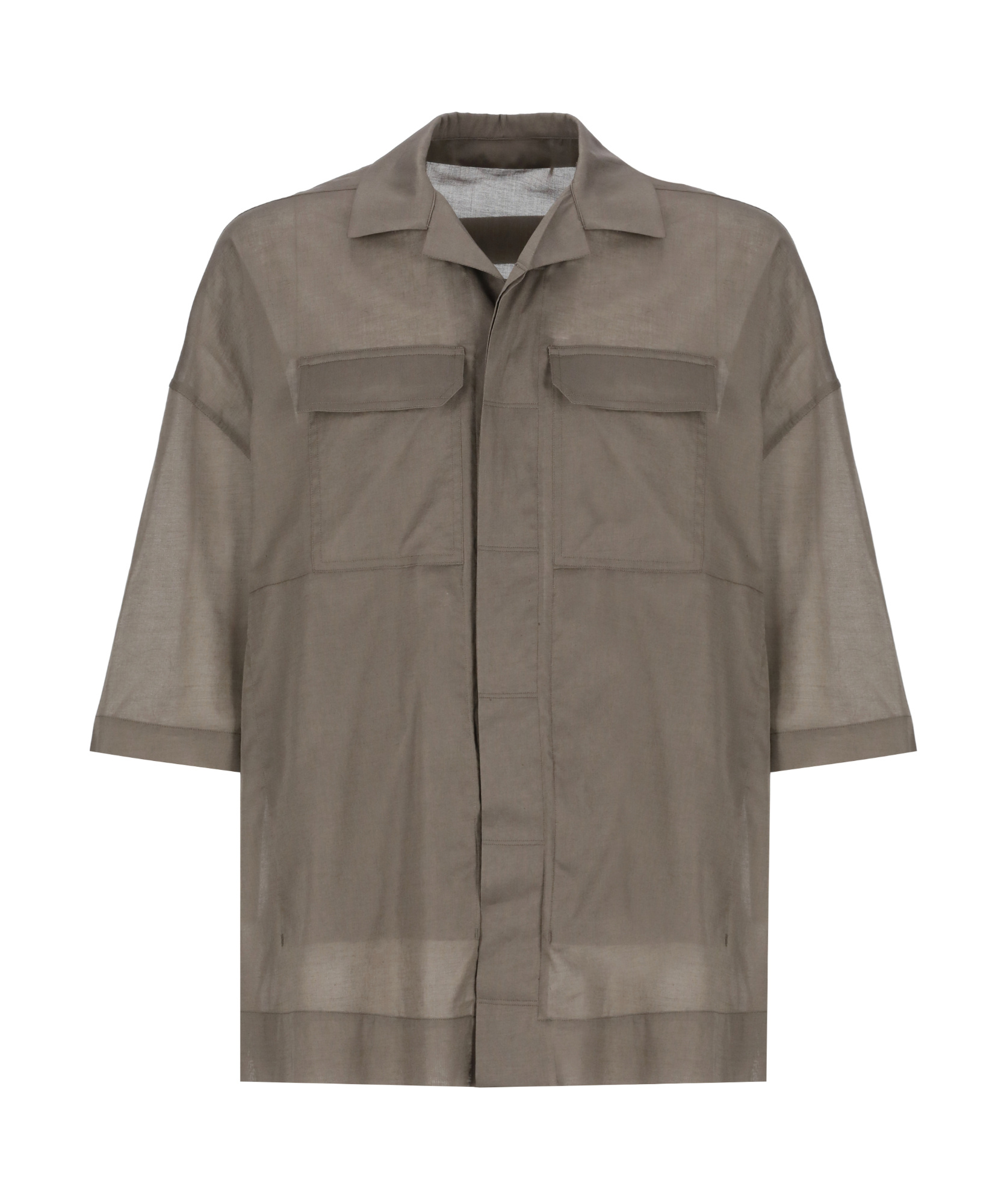 Rick Owens Short-sleeved Shirt In Gray