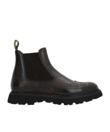 Doucal's Perforated-detail Chelsea Boots In Black