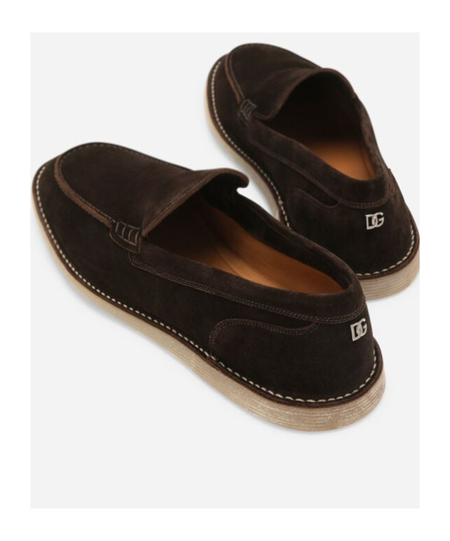 Dolce & Gabbana Suede Loafers In Black