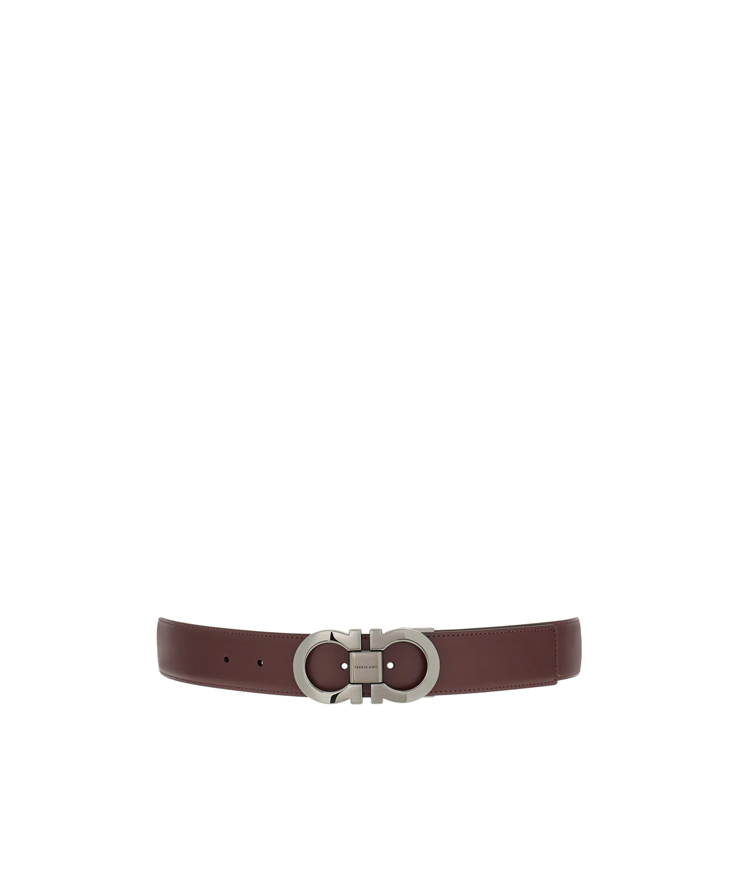 Ferragamo Adjustable Reversible Gancini Belt In Red