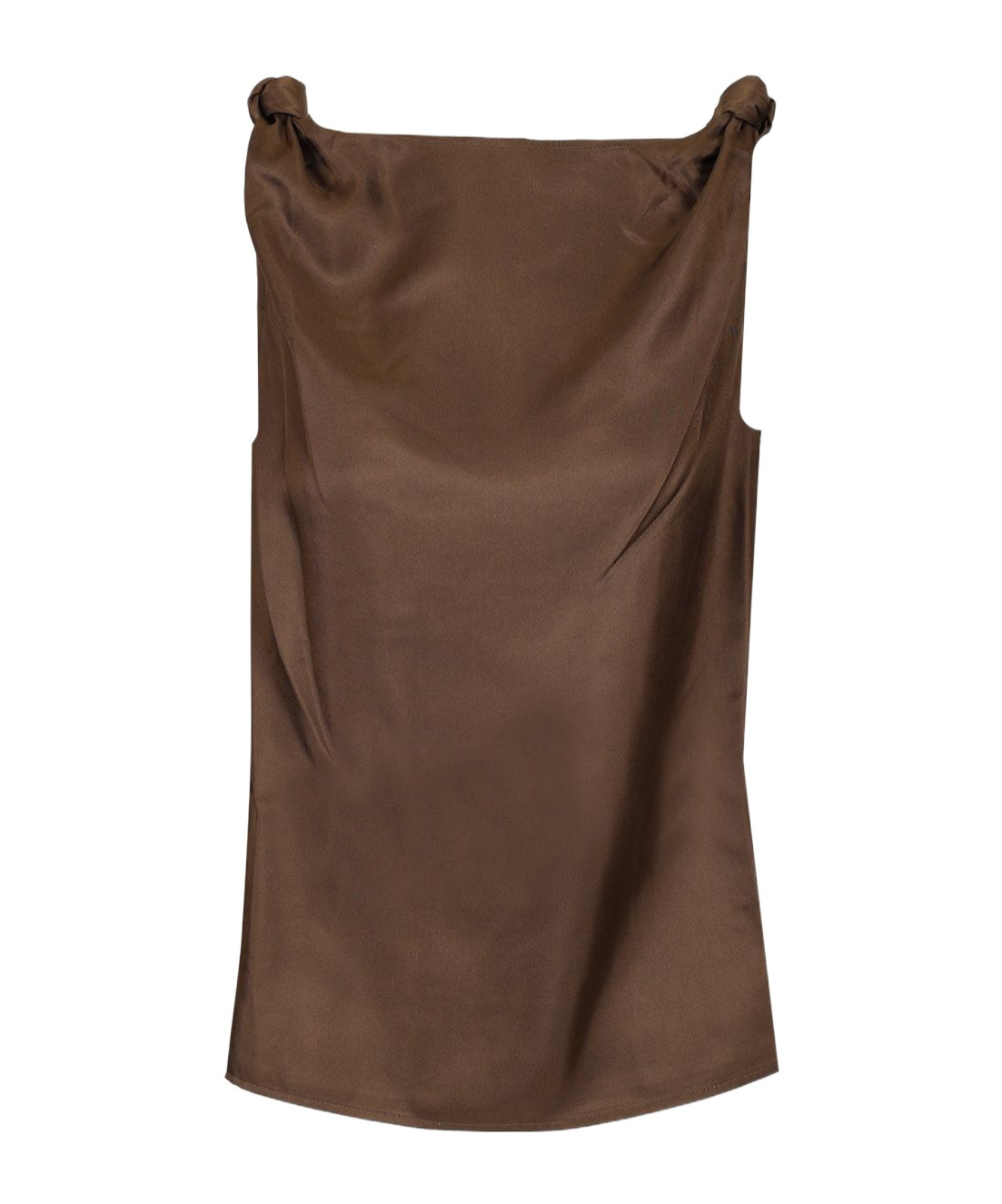 Loulou Studio Sleeveless Vest In Brown