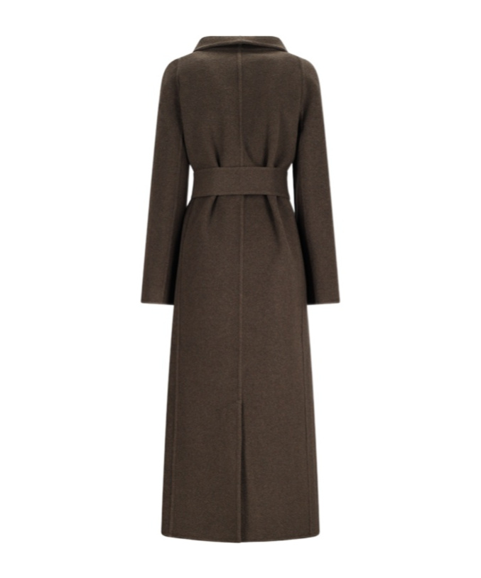 Khaite Lapel Coat In Brown