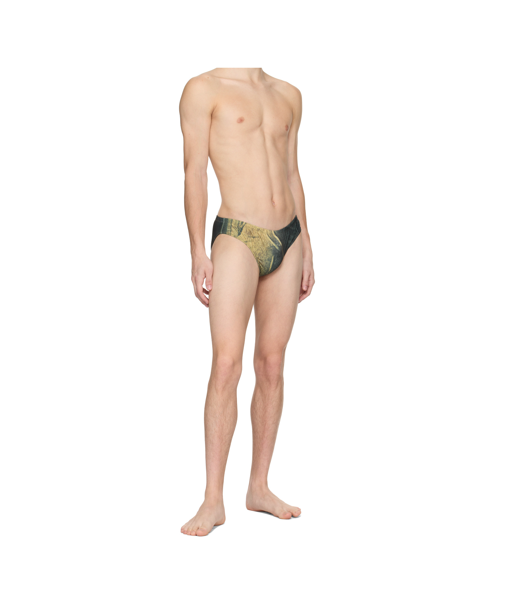 Jean Paul Gaultier Graphic Print Swim Briefs In Green