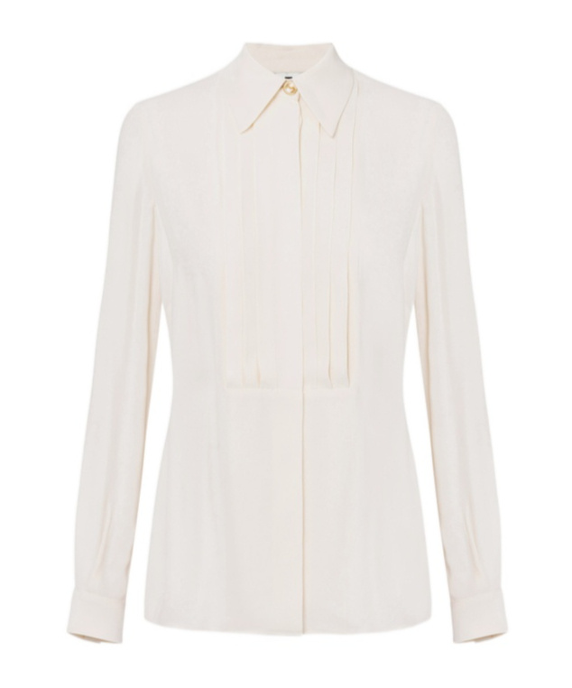 Elisabetta Franchi Georgette Shirt In White