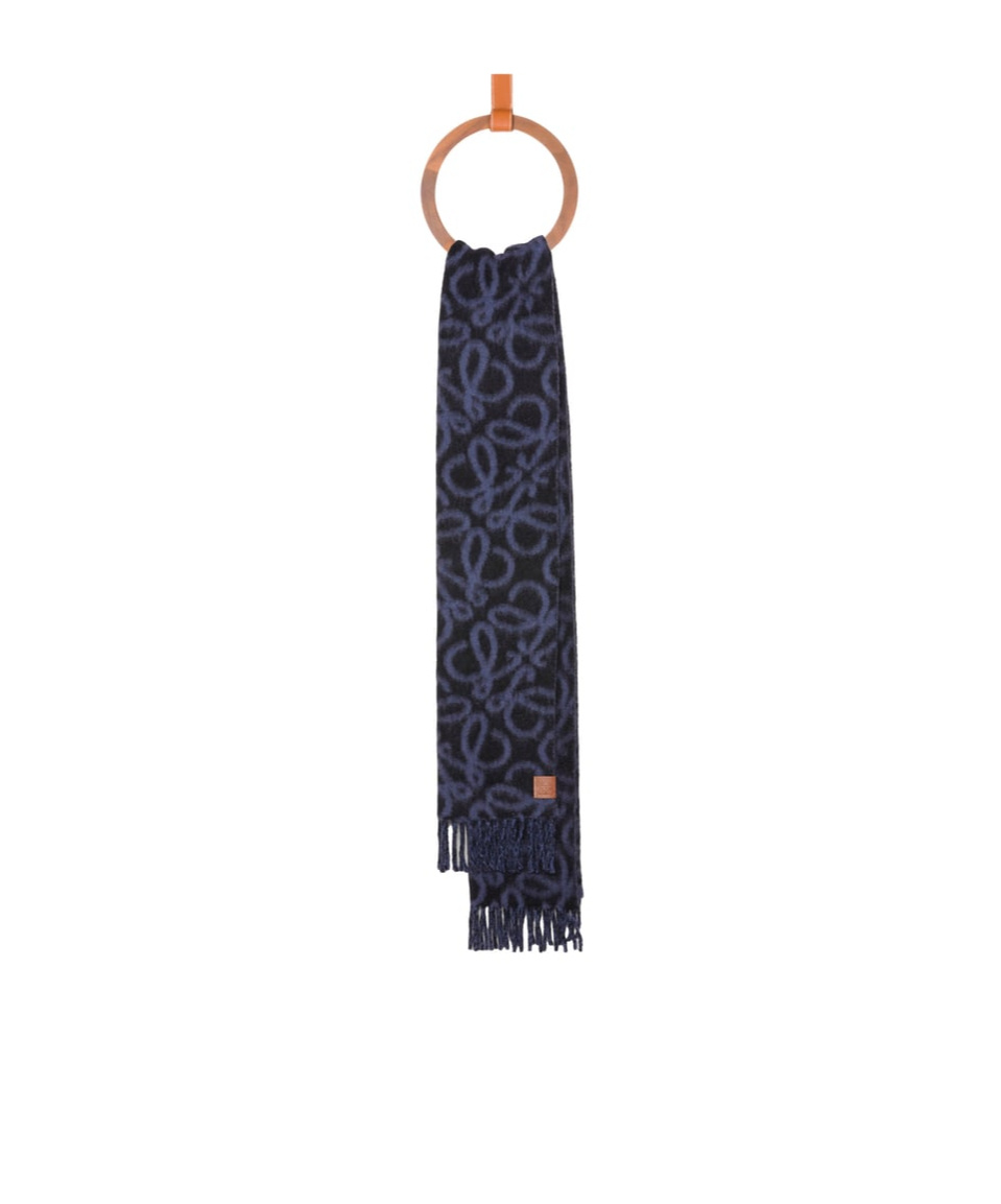 LOEWE ANAGRAM SCARF IN ALPACA AND WOOL