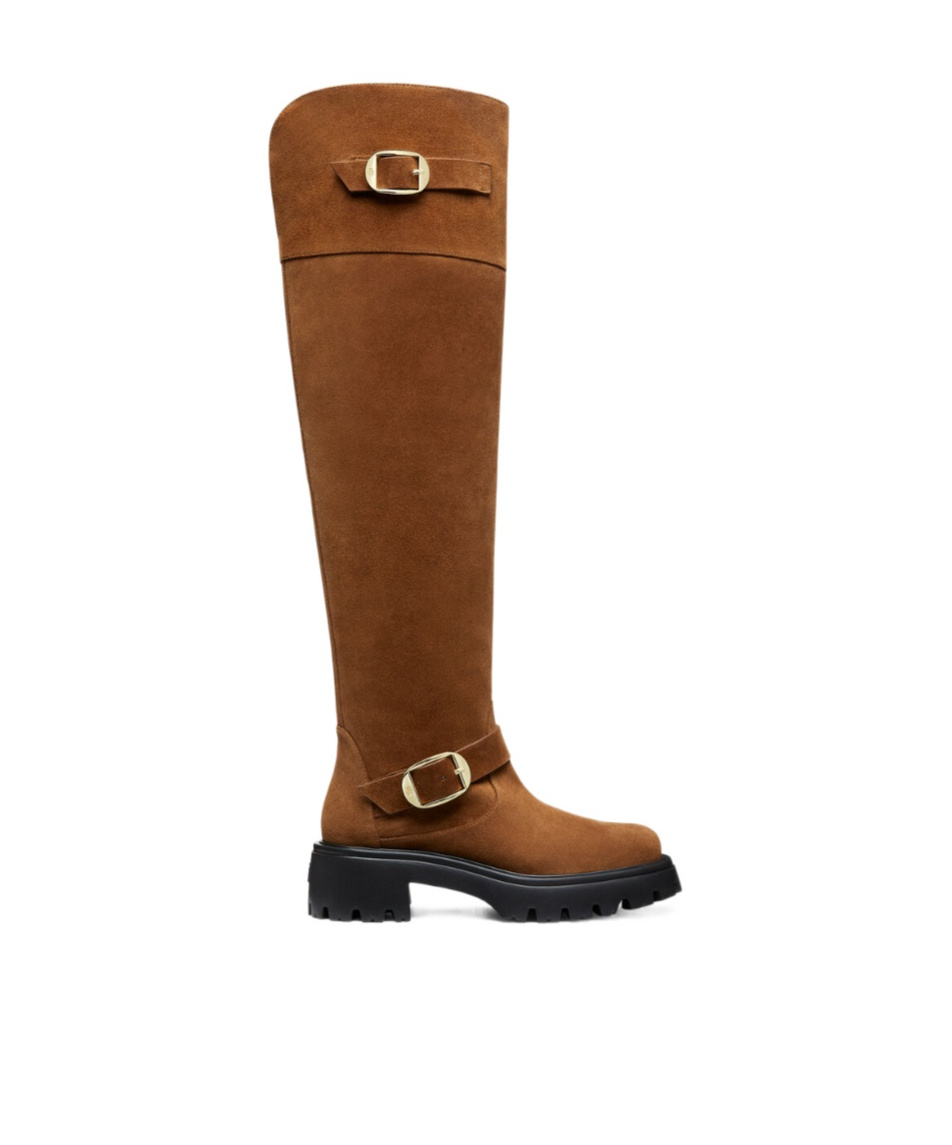 Stuart Weitzman 50mm Emerson Moto Boots In Brown